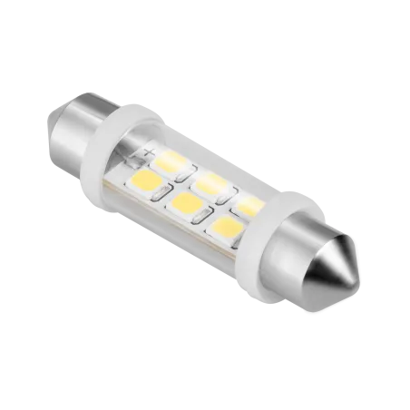 Zarówka samochodowa LED 12V 10*40, 6xSMD Sv8.5, biała
