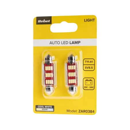 Żarówka samochodowa LED SV8,5 (Canbus) T11x41 12 SMD 3014, 12V