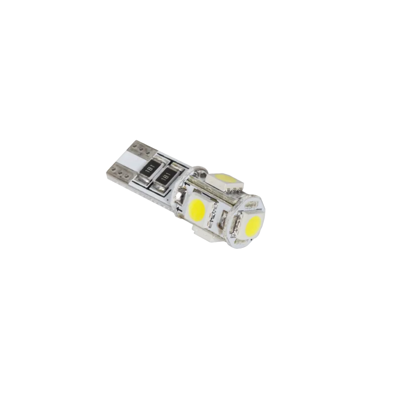 Żarówka samochodowa LED T10 (Canbus) - 5x SMD5050, biała