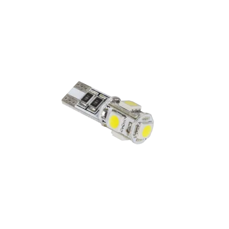 Żarówka samochodowa LED T10 (Canbus) - 5x SMD5050, biała