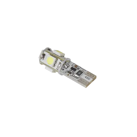 Żarówka samochodowa LED T10 (Canbus) - 5x SMD5050, biała