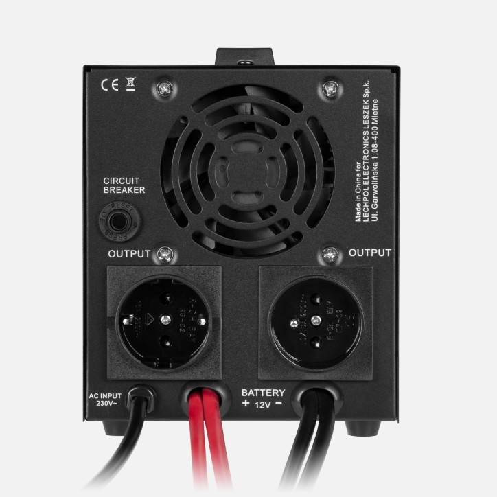 Zasilacz awaryjny KEMOT PROsinus-1000-LFP4 przetwornica z czystym przebiegiem sinusoidalnym i funkcją ładowania 12V 230V 1000VA/ Zasilacz awaryjny KEMOT PROsinus-1000-LFP4 przetwornica z czystym przebiegiem sinusoidalnym i funkcją ładowania 12V 230V 1000VA/