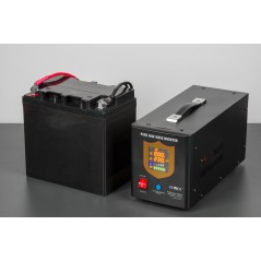 Zasilacz awaryjny KEMOT PROsinus-1500/24 przetwornica z czystym przebiegiem sinusoidalnym i funkcją ładowania 24V 230V 1500VA/