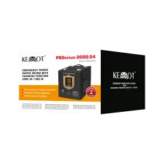 Zasilacz awaryjny KEMOT PROsinus-2000/24 przetwornica z czystym przebiegiem sinusoidalnym i funkcją ładowania 24V 230V 2000VA/