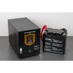 Zasilacz awaryjny KEMOT PROsinus-2200 przetwornica z czystym przebiegiem sinusoidalnym i funkcją ładowania 12V 230V 2200VA/160