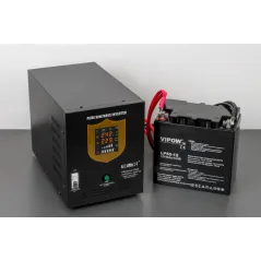 Zasilacz awaryjny KEMOT PROsinus-2200 przetwornica z czystym przebiegiem sinusoidalnym i funkcją ładowania 12V 230V 2200VA/160