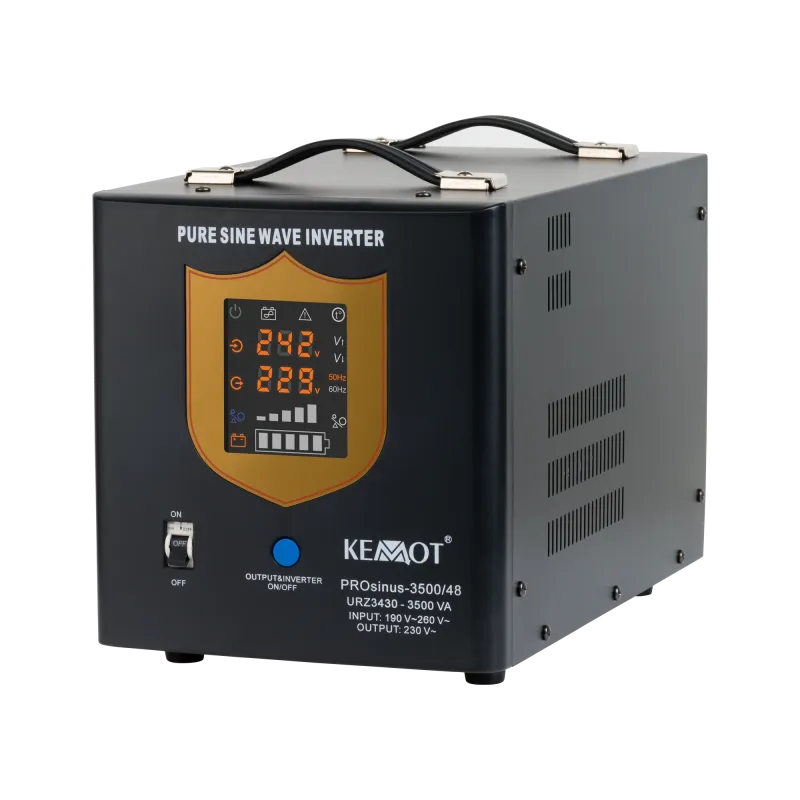 Zasilacz awaryjny KEMOT PROsinus-3500/48 przetwornica z czystym przebiegiem sinusoidalnym i funkcją ładowania 48V 230V 3500VA/