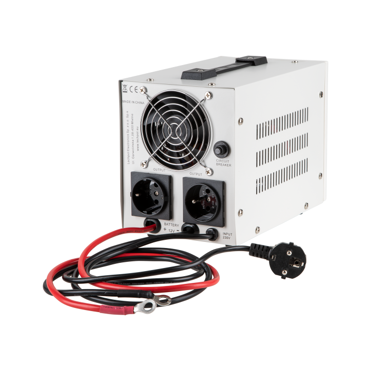 Zasilacz awaryjny KEMOT PROsinus-500 przetwornica z czystym przebiegiem sinusoidalnym i funkcją ładowania 12V 230V 500VA/300W Zasilacz awaryjny KEMOT PROsinus-500 przetwornica z czystym przebiegiem sinusoidalnym i funkcją ładowania 12V 230V 500VA/300W