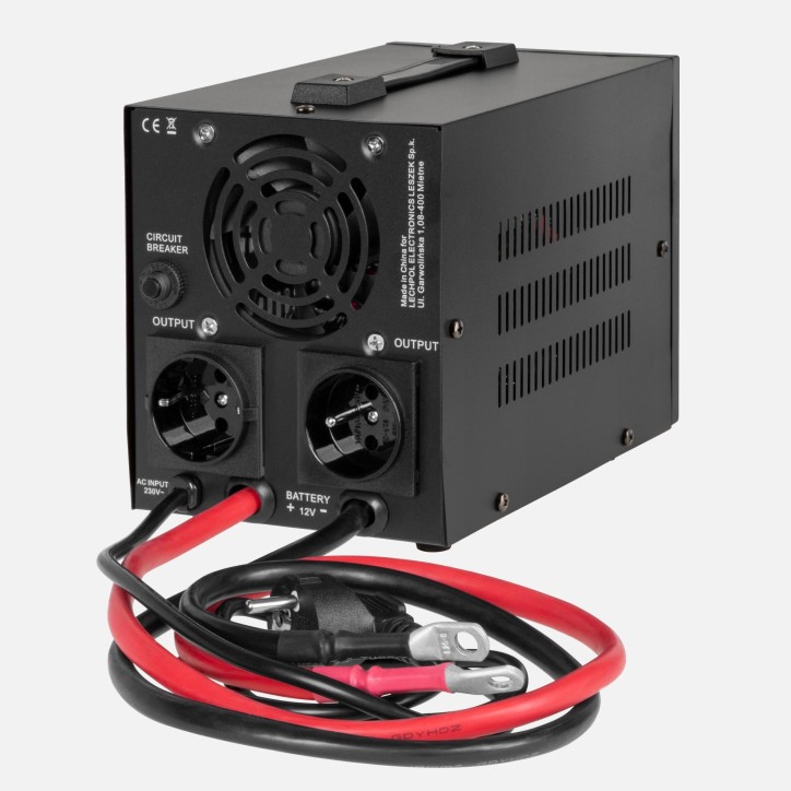 Zasilacz awaryjny KEMOT PROsinus-500-LFP4 przetwornica z czystym przebiegiem sinusoidalnym i funkcją ładowania 12V 230V 500VA/30 Zasilacz awaryjny KEMOT PROsinus-500-LFP4 przetwornica z czystym przebiegiem sinusoidalnym i funkcją ładowania 12V 230V 500VA/30