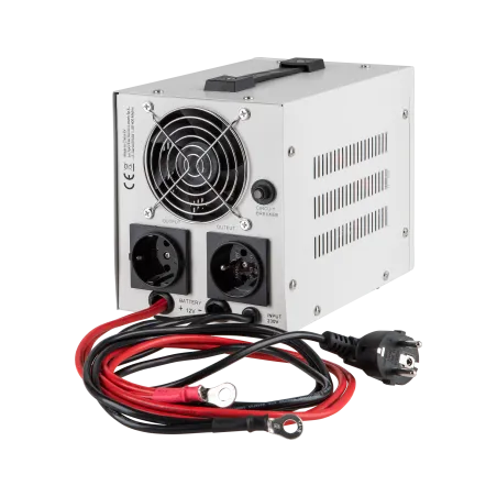 Zasilacz awaryjny KEMOT PROsinus-800 przetwornica z czystym przebiegiem sinusoidalnym i funkcją ładowania 12V 230V 800VA/500W