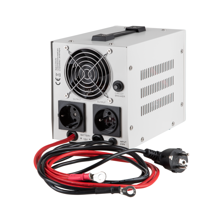 Zasilacz awaryjny KEMOT PROsinus-800 przetwornica z czystym przebiegiem sinusoidalnym i funkcją ładowania 12V 230V 800VA/500W Zasilacz awaryjny KEMOT PROsinus-800 przetwornica z czystym przebiegiem sinusoidalnym i funkcją ładowania 12V 230V 800VA/500W