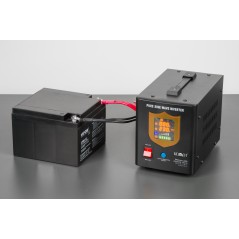 Zasilacz awaryjny KEMOT PROsinus-800 przetwornica z czystym przebiegiem sinusoidalnym i funkcją ładowania 12V 230V 800VA/500W - 