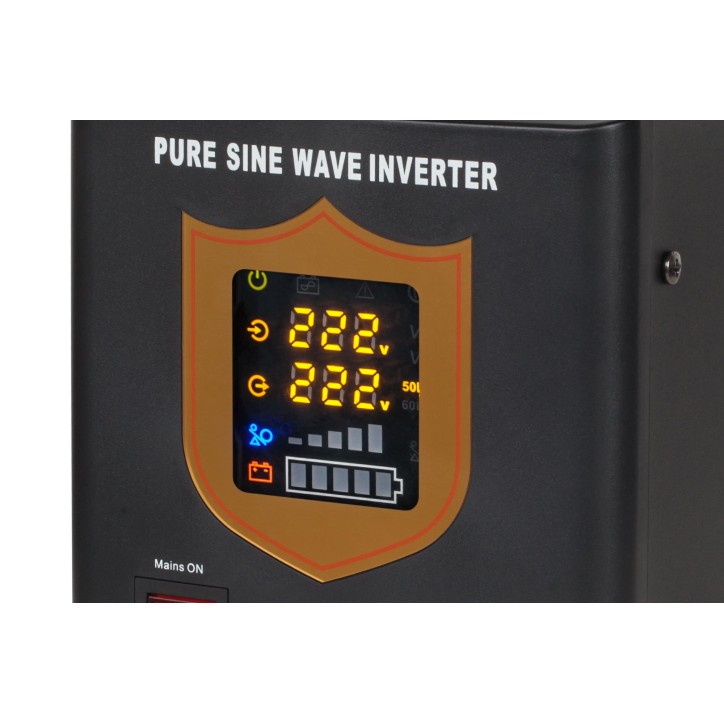 Zasilacz awaryjny KEMOT PROsinus-800 przetwornica z czystym przebiegiem sinusoidalnym i funkcją ładowania 12V 230V 800VA/500W - Zasilacz awaryjny KEMOT PROsinus-800 przetwornica z czystym przebiegiem sinusoidalnym i funkcją ładowania 12V 230V 800VA/500W -