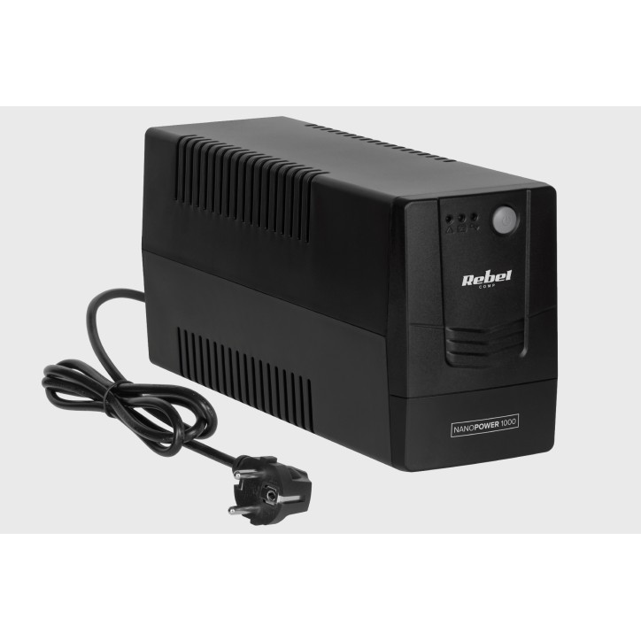 Zasilacz awaryjny komputerowy UPS REBEL model Nanopower 1000 ( offline, 1000VA / 600W , 230 V , 50Hz ) Zasilacz awaryjny komputerowy UPS REBEL model Nanopower 1000 ( offline, 1000VA / 600W , 230 V , 50Hz )