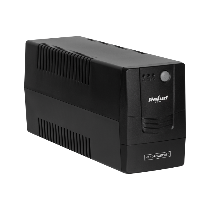 Zasilacz awaryjny komputerowy UPS REBEL model Nanopower 850 ( offline, 850VA / 480W , 230 V , 50Hz ) Zasilacz awaryjny komputerowy UPS REBEL model Nanopower 850 ( offline, 850VA / 480W , 230 V , 50Hz )