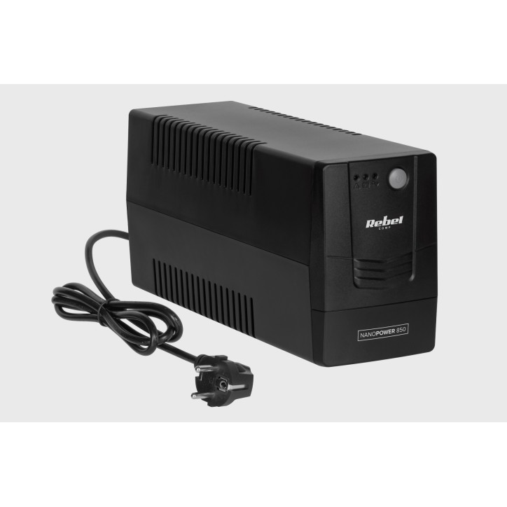 Zasilacz awaryjny komputerowy UPS REBEL model Nanopower 850 ( offline, 850VA / 480W , 230 V , 50Hz ) Zasilacz awaryjny komputerowy UPS REBEL model Nanopower 850 ( offline, 850VA / 480W , 230 V , 50Hz )