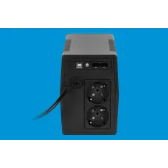 Zasilacz awaryjny komputerowy UPS REBEL model Nanopower Plus 1000 ( offline, 1000VA / 600W , 230 V , 50Hz , LCD , USB , RJ45 )