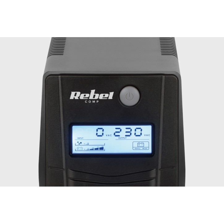 Zasilacz awaryjny komputerowy UPS REBEL model Nanopower Plus 1000 ( offline, 1000VA / 600W , 230 V , 50Hz , LCD , USB , RJ45 ) Zasilacz awaryjny komputerowy UPS REBEL model Nanopower Plus 1000 ( offline, 1000VA / 600W , 230 V , 50Hz , LCD , USB , RJ45 )