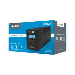 Zasilacz awaryjny komputerowy UPS REBEL model Nanopower Plus 650 ( offline, 650VA / 360W , 230 V , 50Hz , LCD , USB , RJ45 )