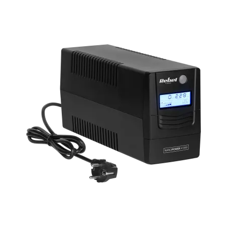 Zasilacz awaryjny komputerowy UPS REBEL model Nanopower Plus 850 ( offline, 850VA / 480W , 230 V , 50Hz , LCD , USB , RJ45 )
