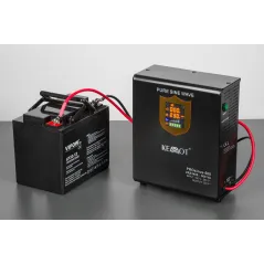 Zasilacz awaryjny naścienny KEMOT PROsinus-500 przetwornica z czystym przebiegiem sinusoidalnym i funkcją ładowania 12V 230V 5