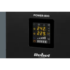 Zasilacz Awaryjny Naścienny Rebel POWER-800 - przetwornica z czystym przebiegiem sinusoidalnym i funkcją ładowania 12V 230V 800