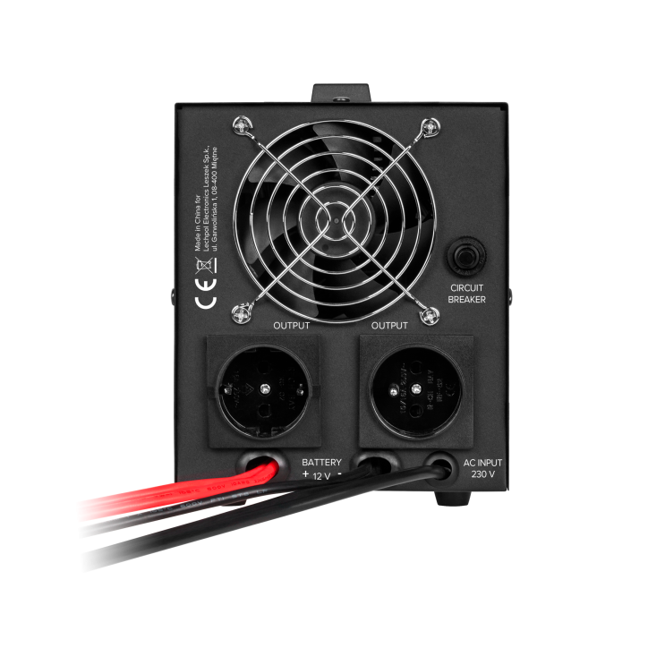 Zasilacz Awaryjny Rebel POWER-1000 - przetwornica z czystym przebiegiem sinusoidalnym i funkcją ładowania 12V 230V 1000VA/700W Zasilacz Awaryjny Rebel POWER-1000 - przetwornica z czystym przebiegiem sinusoidalnym i funkcją ładowania 12V 230V 1000VA/700W