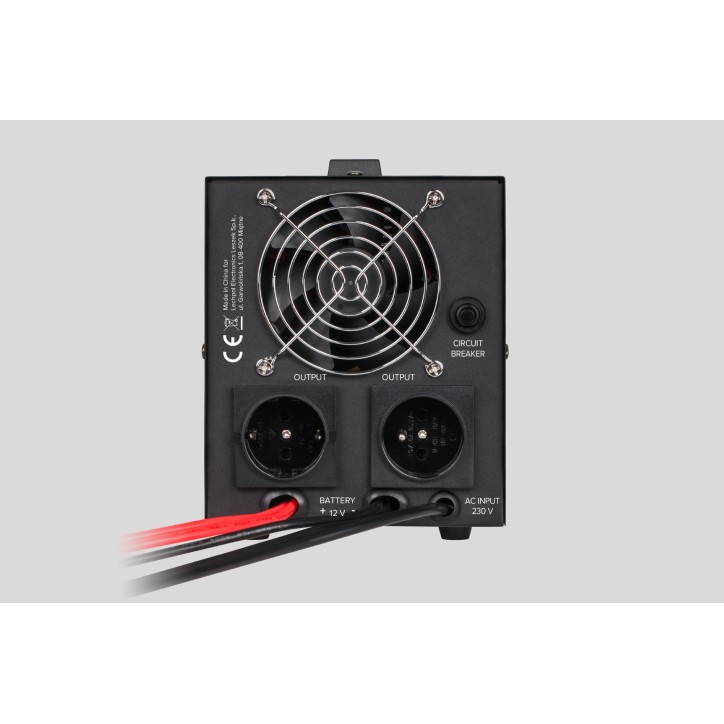 Zasilacz Awaryjny Rebel POWER-500 - przetwornica z czystym przebiegiem sinusoidalnym i funkcją ładowania 12V 230V 500VA/300W Zasilacz Awaryjny Rebel POWER-500 - przetwornica z czystym przebiegiem sinusoidalnym i funkcją ładowania 12V 230V 500VA/300W