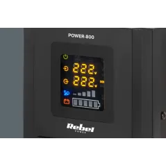 Zasilacz Awaryjny Rebel POWER-800 - przetwornica z czystym przebiegiem sinusoidalnym i funkcją ładowania 12V 230V 800VA/500W