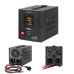 Zasilacz Awaryjny Rebel POWER-800 - przetwornica z czystym przebiegiem sinusoidalnym i funkcją ładowania 12V 230V 800VA/500W