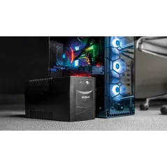 Zasilacz awaryjny UPS REBEL model Micropower 1500 (offline, 1500 VA / 900 W, 230 V, 50 Hz)