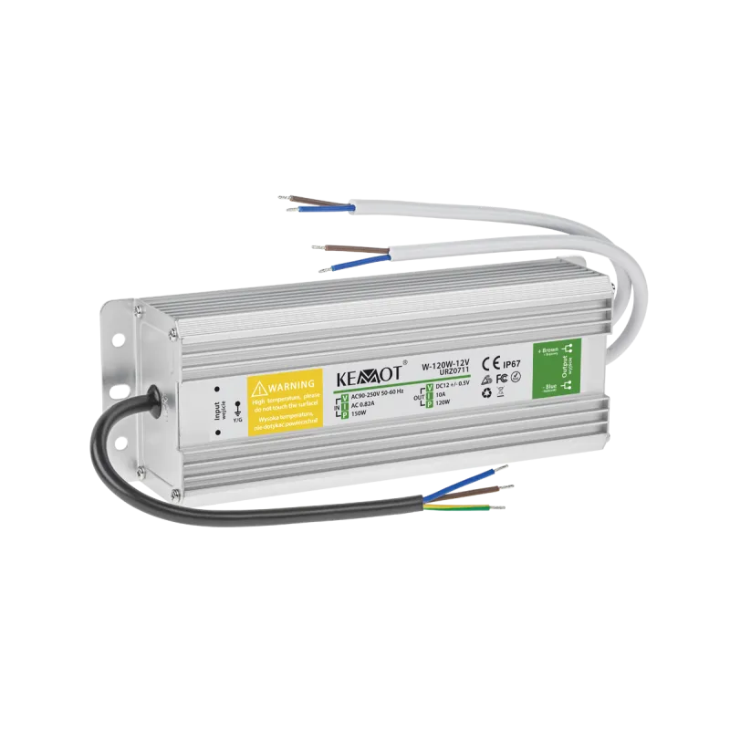 Zasilacz do sznura diodowego W-120W-12V 10A IP67 Zasilacz do sznura diodowego W-120W-12V 10A IP67