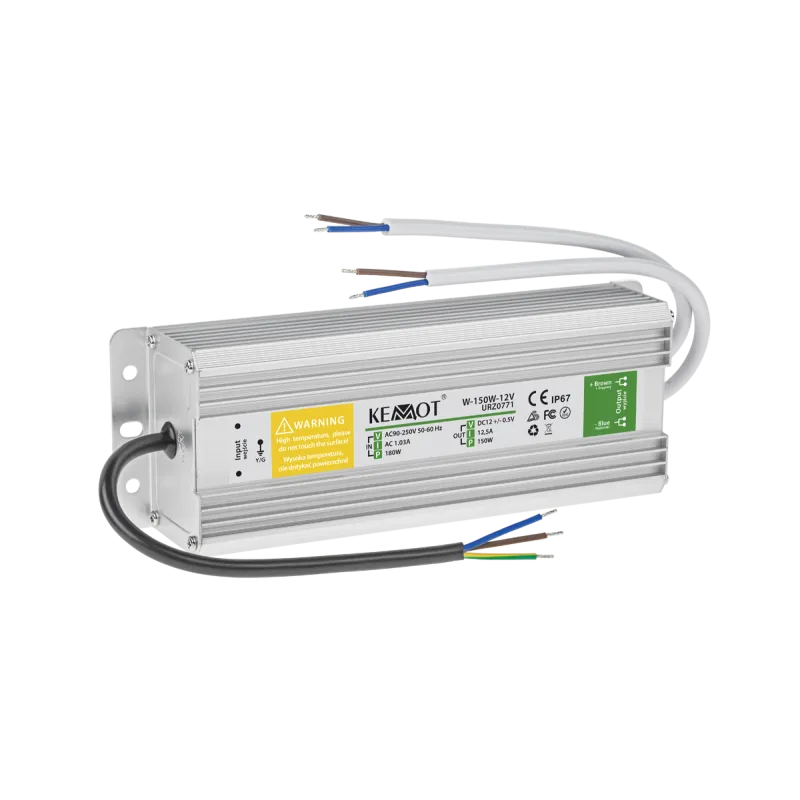 Zasilacz do sznura diodowego W-150W-12V 12.5A IP67 Zasilacz do sznura diodowego W-150W-12V 12.5A IP67