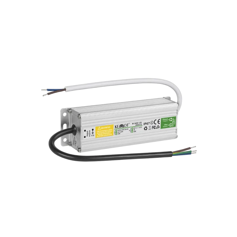 Zasilacz do sznura diodowego W-36W-12V 3A IP67