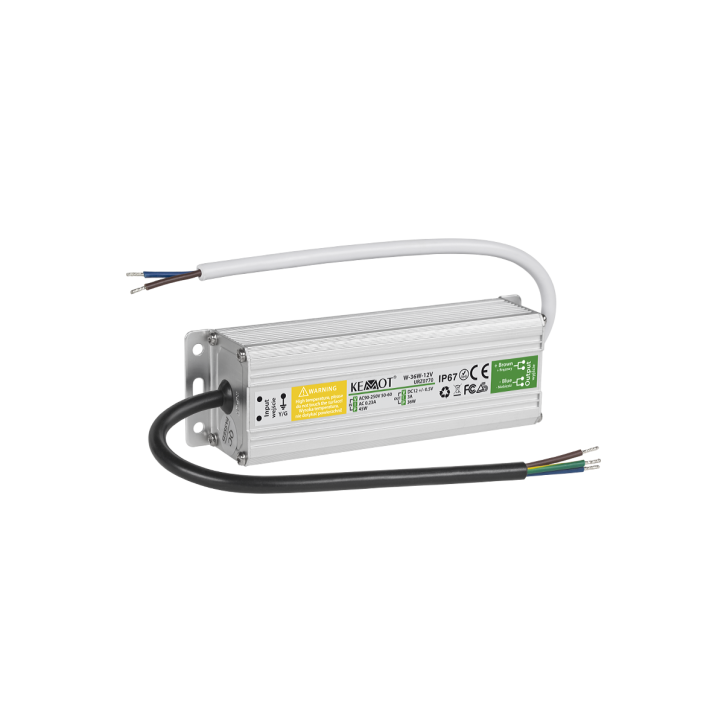 Zasilacz do sznura diodowego W-36W-12V 3A IP67 Zasilacz do sznura diodowego W-36W-12V 3A IP67