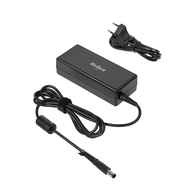 Zasilacz Rebel z kablem zasilającym do laptopa HP 90 W / 19 V / 4,62 A / 7,4x5,0x12 mm