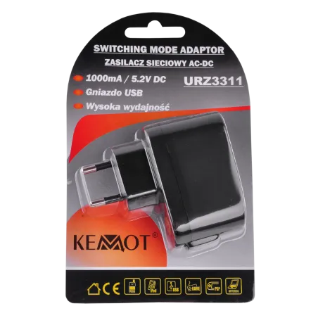 Zasilacz sieciowy 230V /USB 5V 1000mA