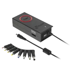 Zasilacz uniwersalny Quer 8 końcówek, USB 90 W / 15-24 V