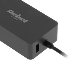Zasilacz uniwersalny Rebel 8 końcówek, USB 65 W / 15-24 V