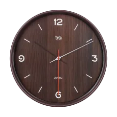 Zegar ścienny 30 cm ciemny brąz