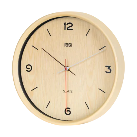 Zegar ścienny 30 cm jasny brąz