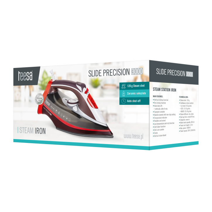 Żelazko elektryczne TEESA SLIDE PRECISION 3000 Żelazko elektryczne TEESA SLIDE PRECISION 3000