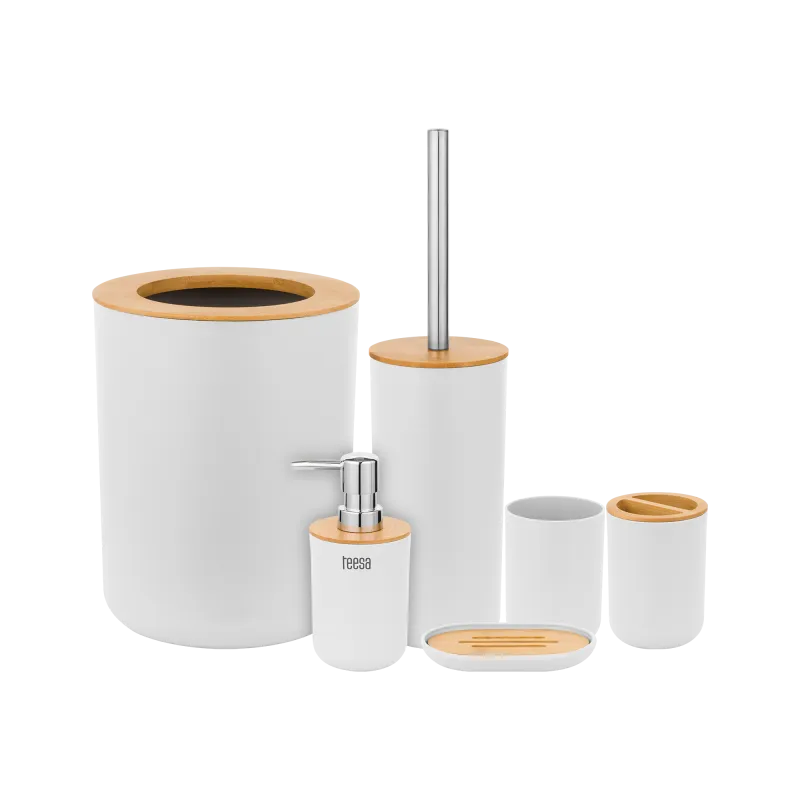 Zestaw akcesoriów łazienkowych (6 szt.) biały