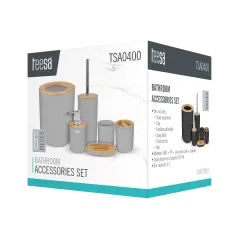 Zestaw akcesoriów łazienkowych (6 szt.) czarny