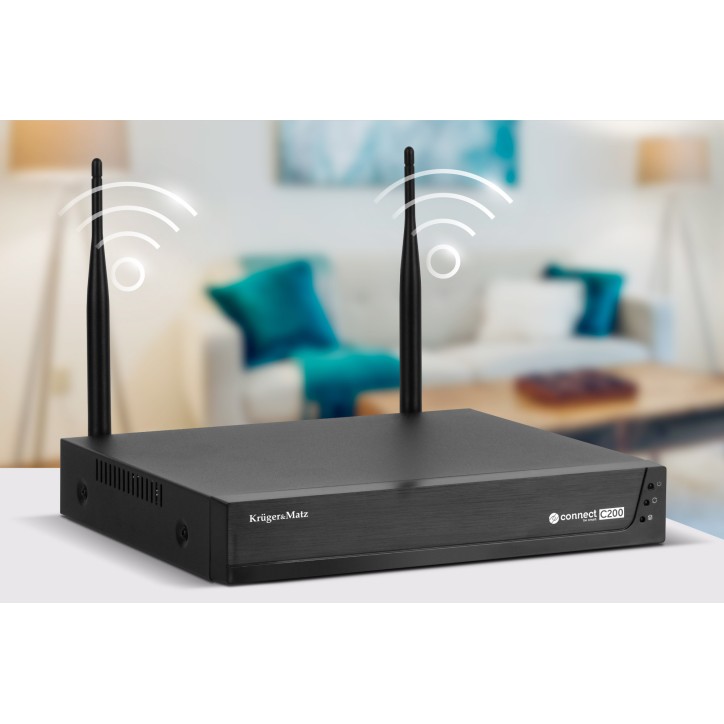 Zestaw do monitoringu WiFi Kruger&Matz Connect C200 Tuya Zestaw do monitoringu WiFi Kruger&Matz Connect C200 Tuya
