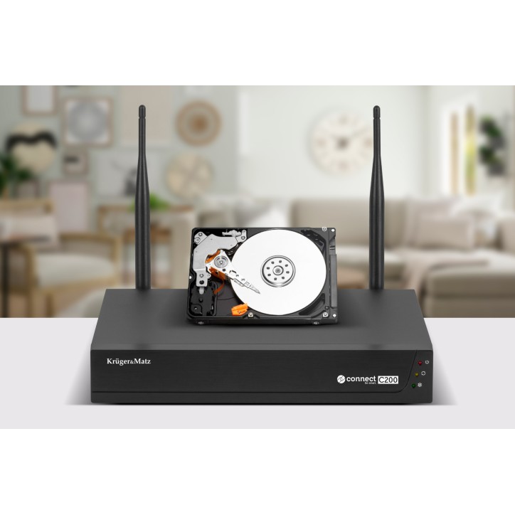 Zestaw do monitoringu WiFi Kruger&Matz Connect C200 Tuya Zestaw do monitoringu WiFi Kruger&Matz Connect C200 Tuya