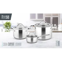 Zestaw garnków 6 elementów TEESA COOK EXPERT MASTER