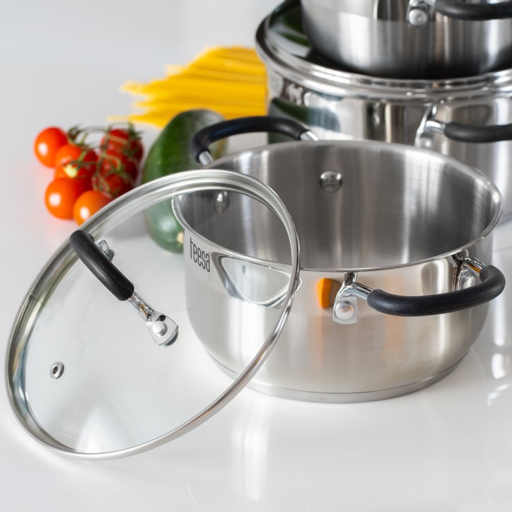 Zestaw garnków 8 elementów TEESA COOK EXPERT PRIME Zestaw garnków 8 elementów TEESA COOK EXPERT PRIME