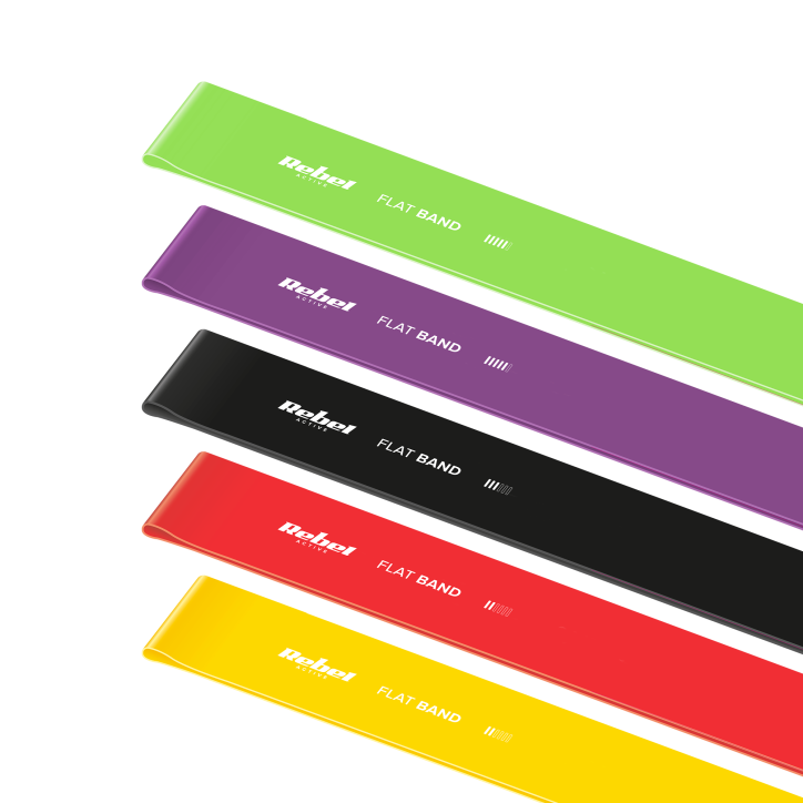 Zestaw gum do ćwiczeń lateksowe 2m - Long Band LTs-1, 1-5 kg, 5 gum, REBEL ACTIVE Zestaw gum do ćwiczeń lateksowe 2m - Long Band LTs-1, 1-5 kg, 5 gum, REBEL ACTIVE