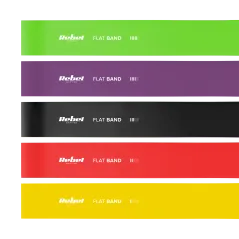 Zestaw gum do ćwiczeń lateksowe 2m - Long Band LTs-1, 1-5 kg, 5 gum, REBEL ACTIVE